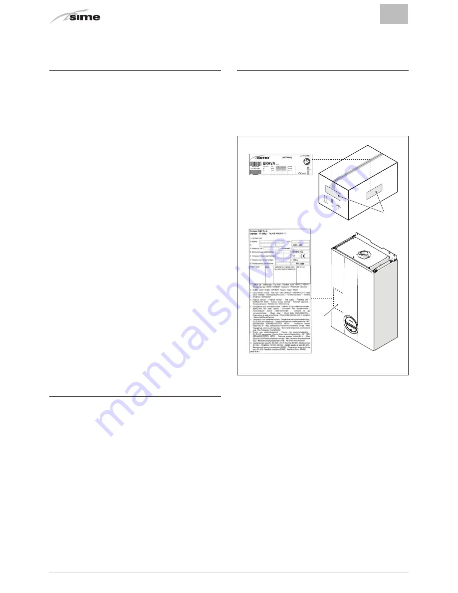 Sime Brava Slim BF Installation And Maintenance Manual Download Page 36