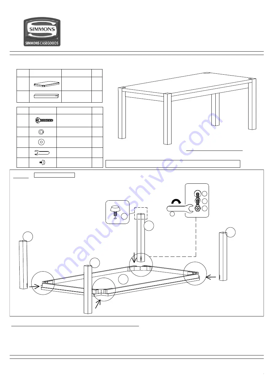 Simmons 5017-51 Assembly Instructions Download Page 3