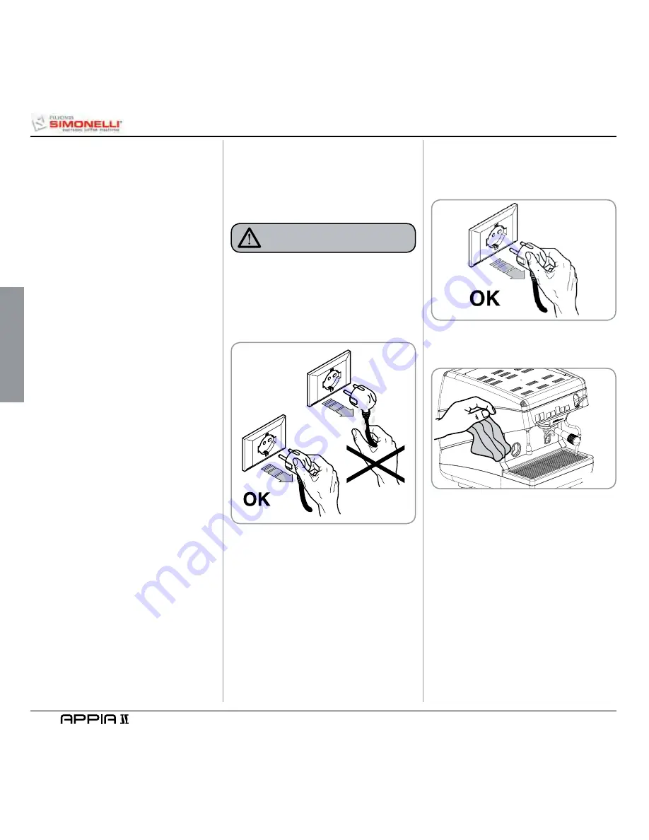 Simonelli APPIA II User Handbook Manual Download Page 32