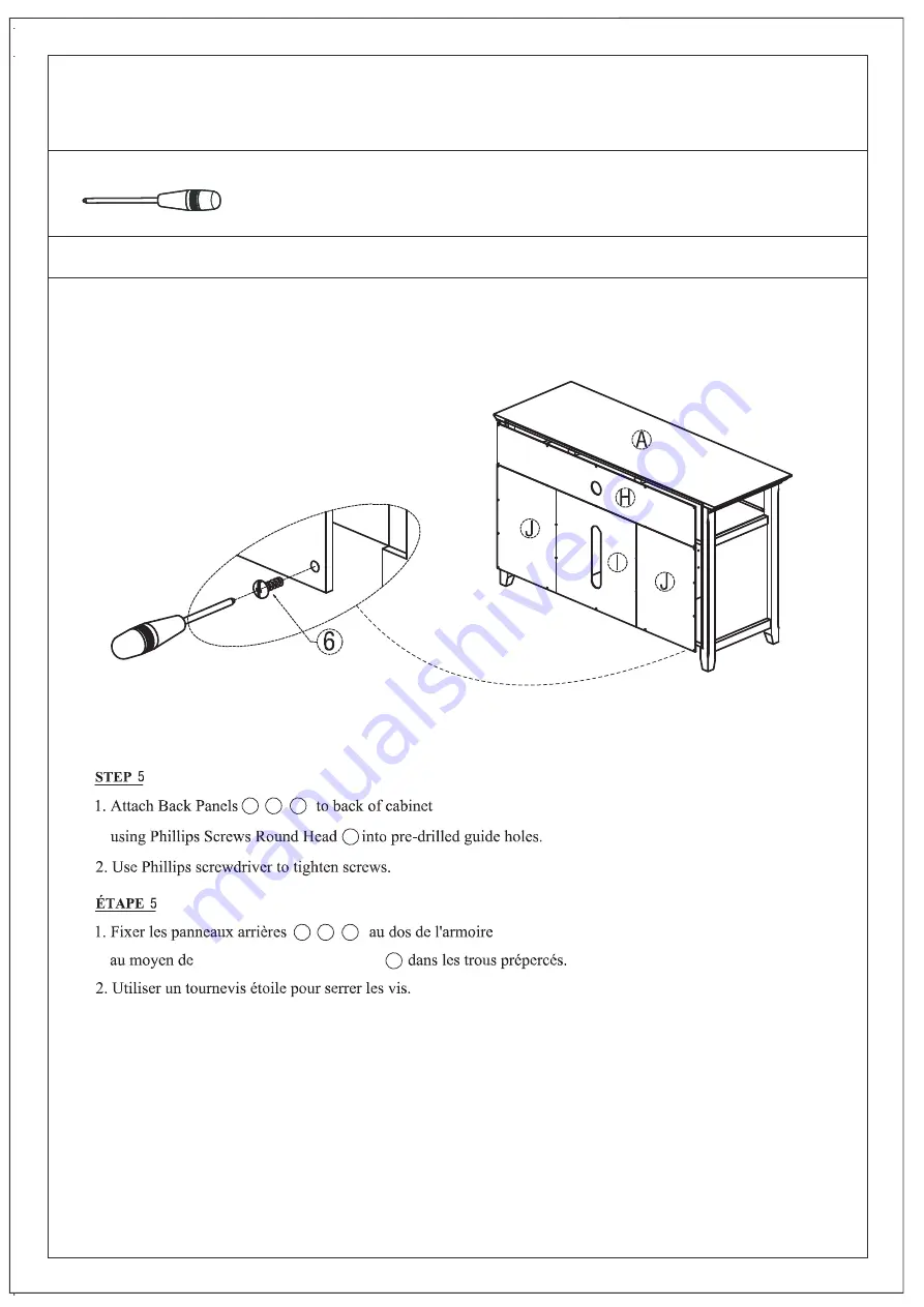 Simpli Home INT-AXCAMH-TV-DAB Assembly Manual Download Page 9