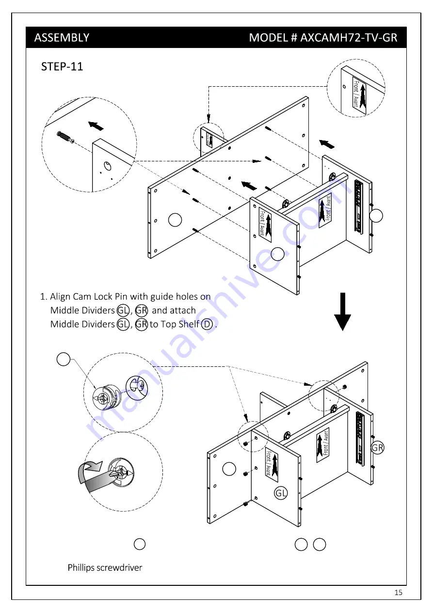 Simpli Home Wynden Hall brooklyn + max AXCAMH72-TV-GR Скачать руководство пользователя страница 15