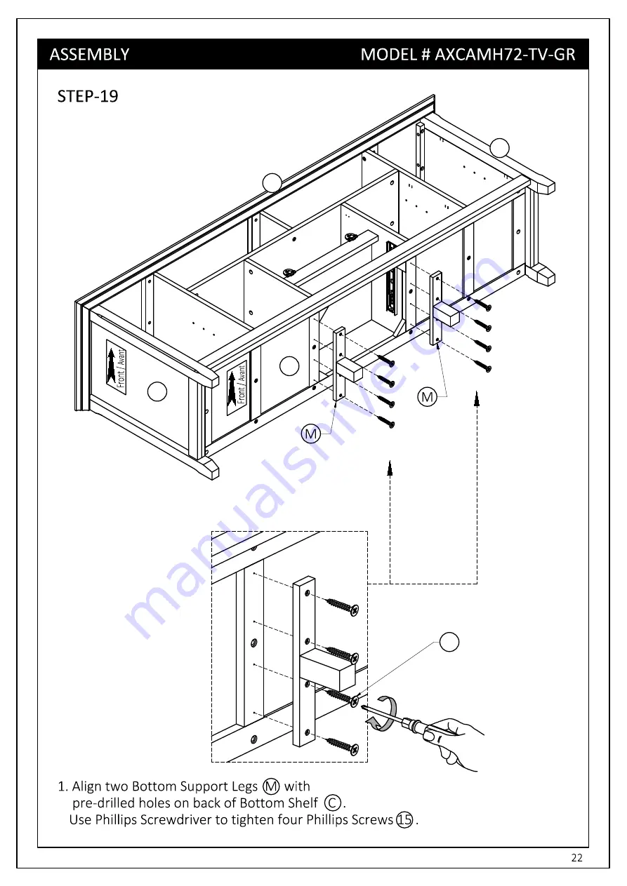 Simpli Home Wynden Hall brooklyn + max AXCAMH72-TV-GR Скачать руководство пользователя страница 22