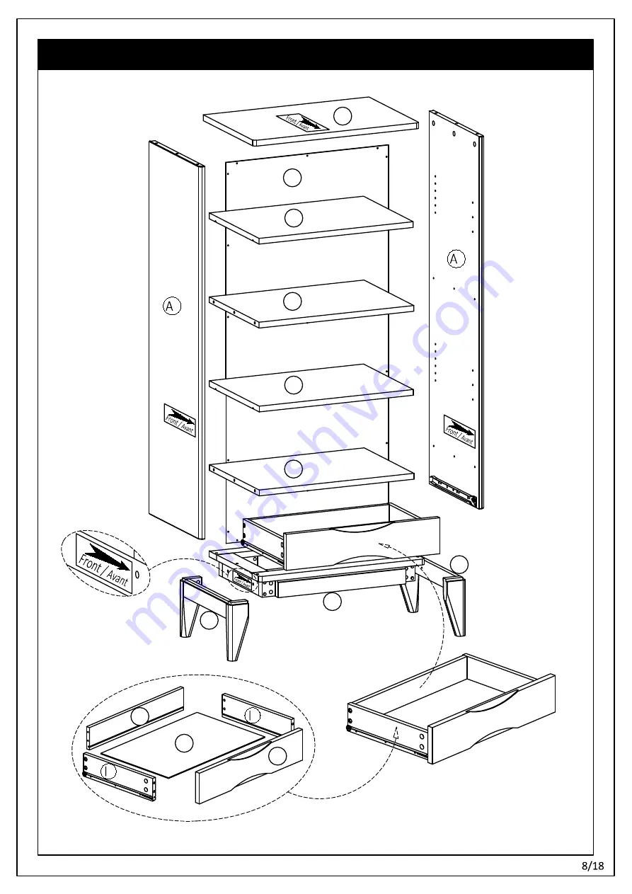 Simpli Home WyndenHall brooklin+max 3AXCHRP-08 Assembly Instructions Manual Download Page 8