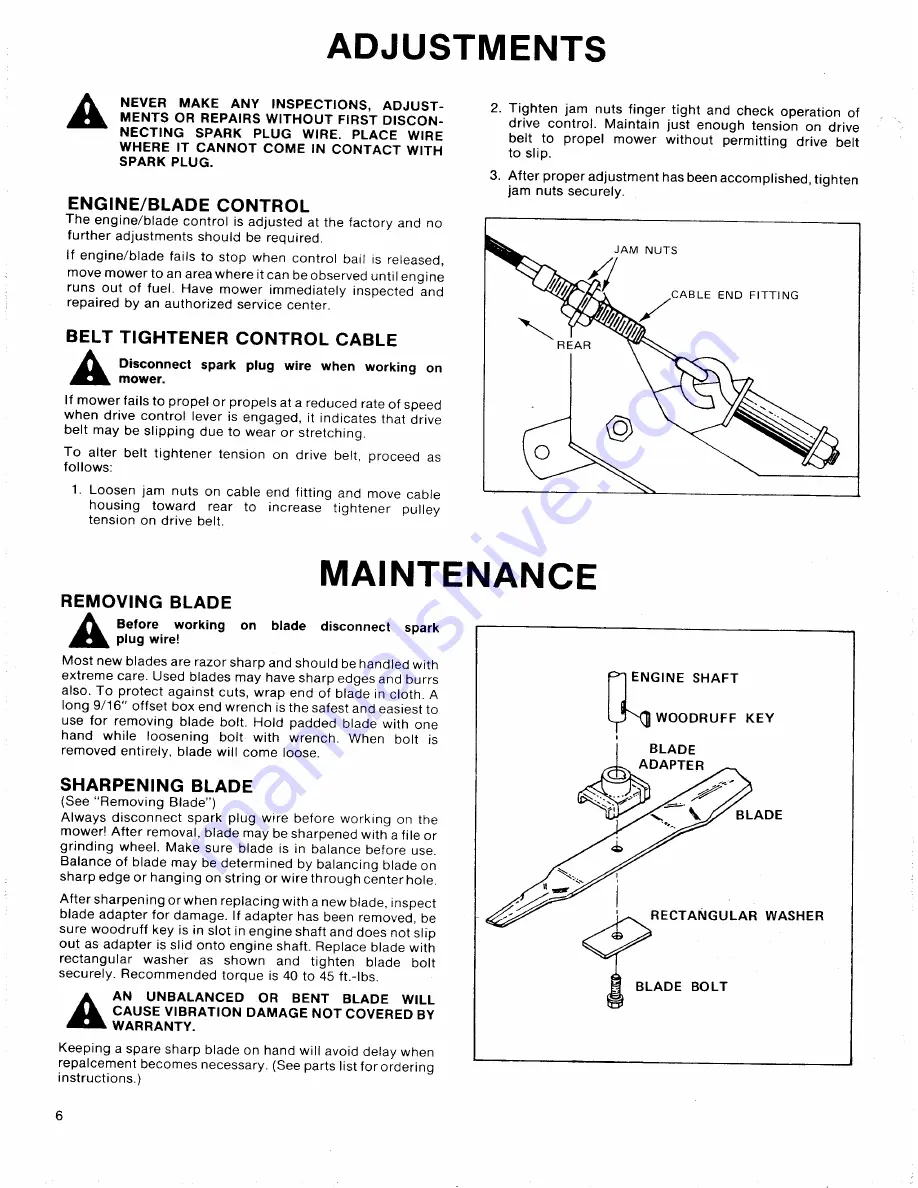 Simplicity 1321PP Mower Operator'S Manual Download Page 8