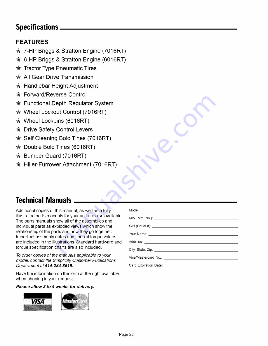 Simplicity 1694161 Operator'S Manual Download Page 23