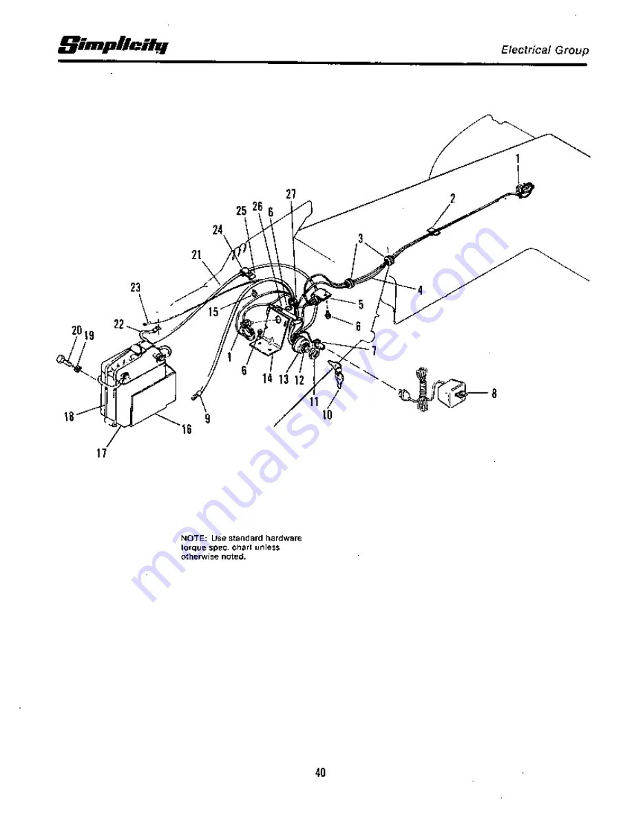 Simplicity Rear Engine Riders Parts Manual Download Page 42