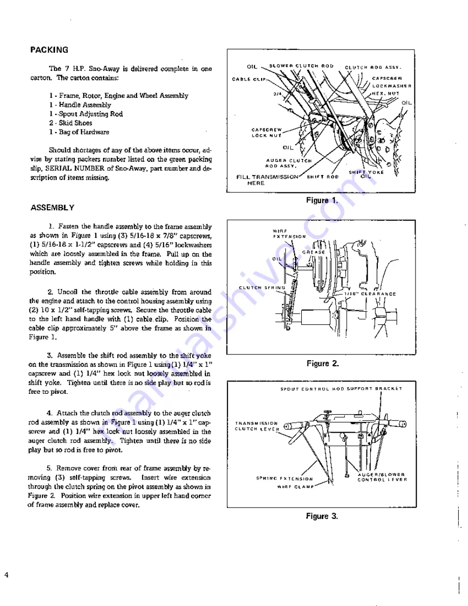 Simplicity Snow-Away 372 Owner'S Manual Download Page 4