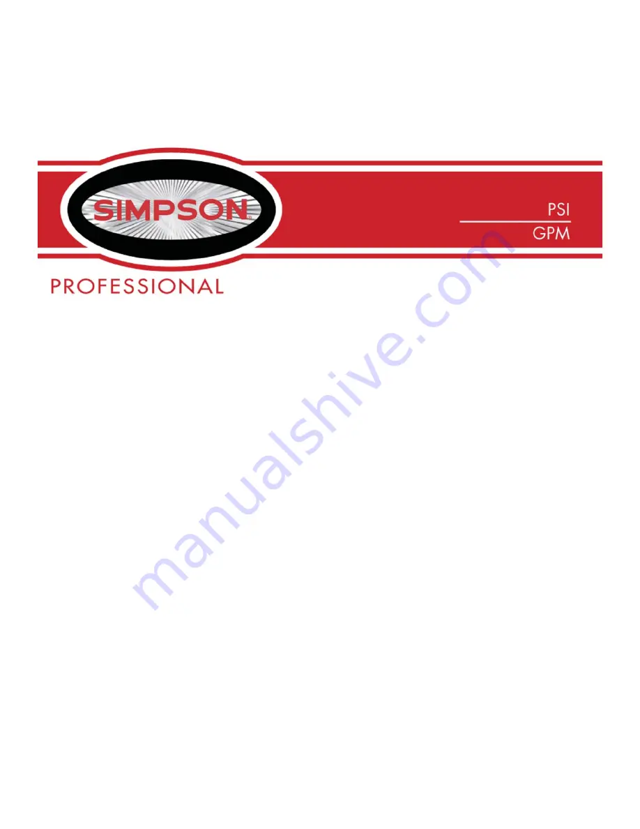 Simpson MSV2600 Operator'S Manual Download Page 20