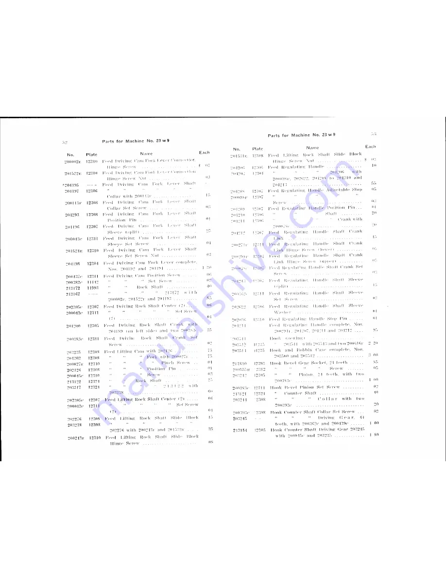 Singer 23W Parts List Download Page 26