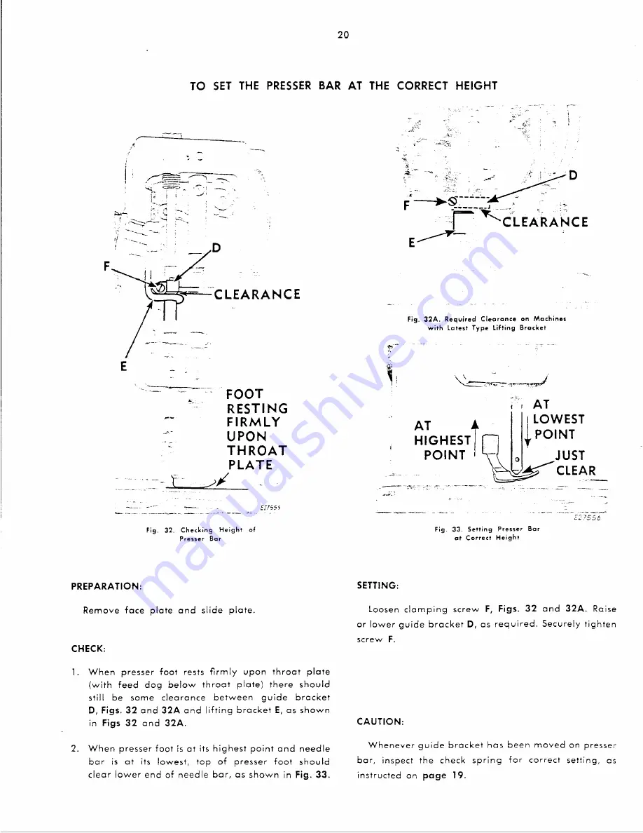 Singer 251 Service Manual And Parts List Download Page 21