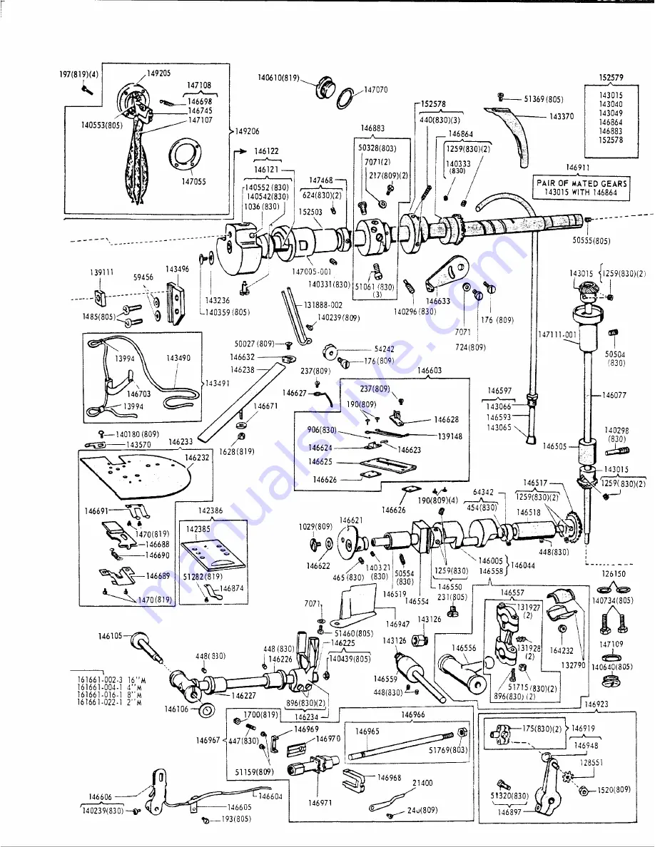 Singer 262-21 Parts List Download Page 3