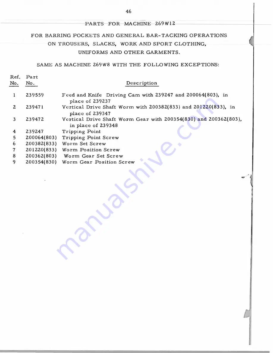 Singer 269W Service Manual Download Page 46