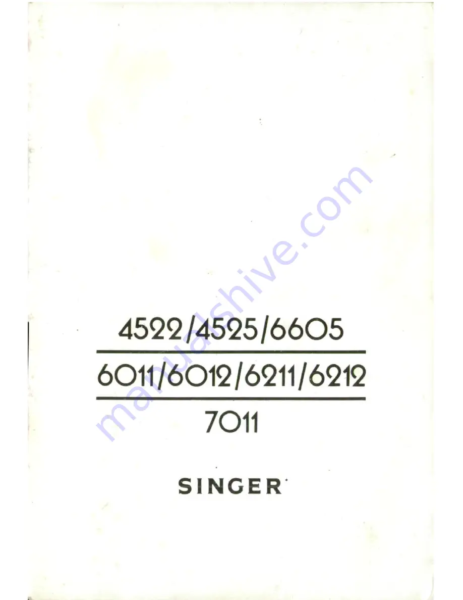 Singer 4522 Manual Download Page 1