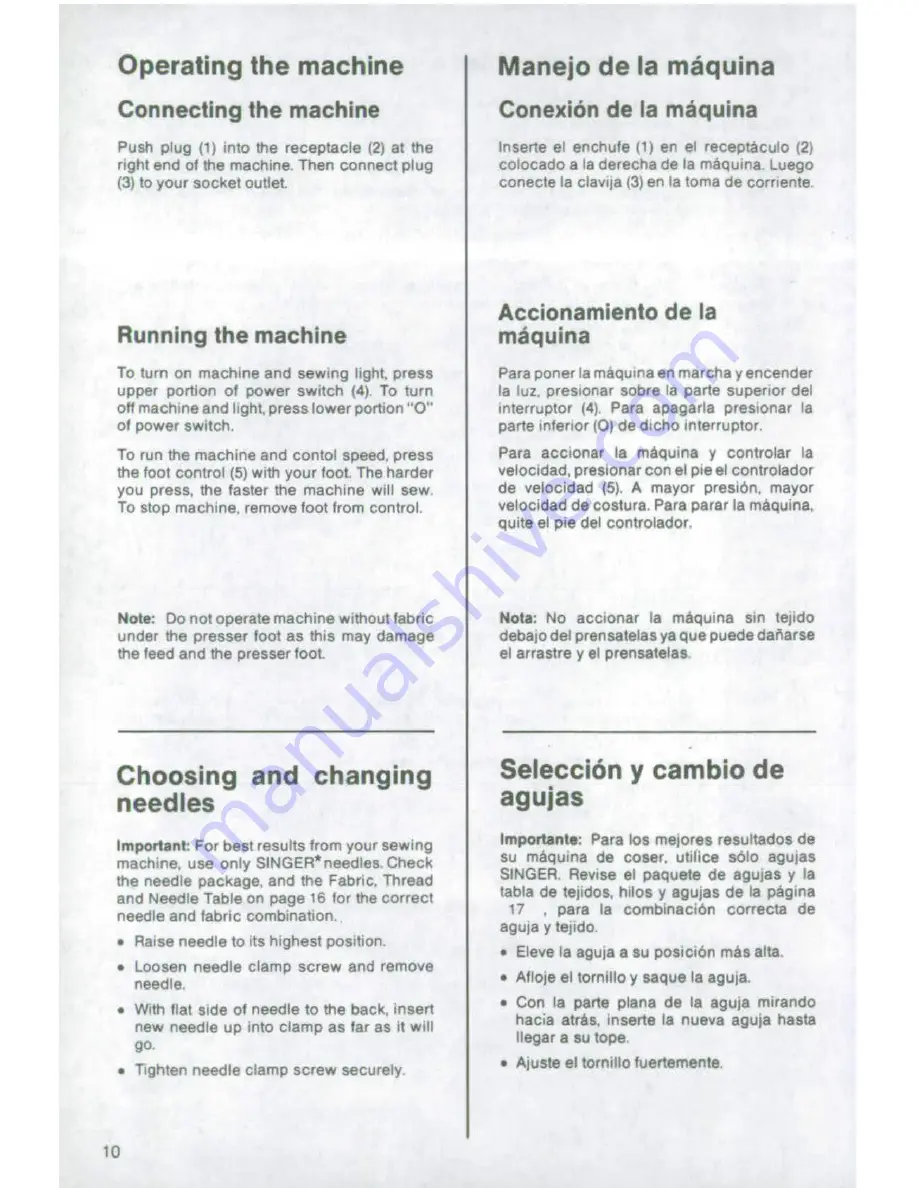 Singer 4522 Manual Download Page 12