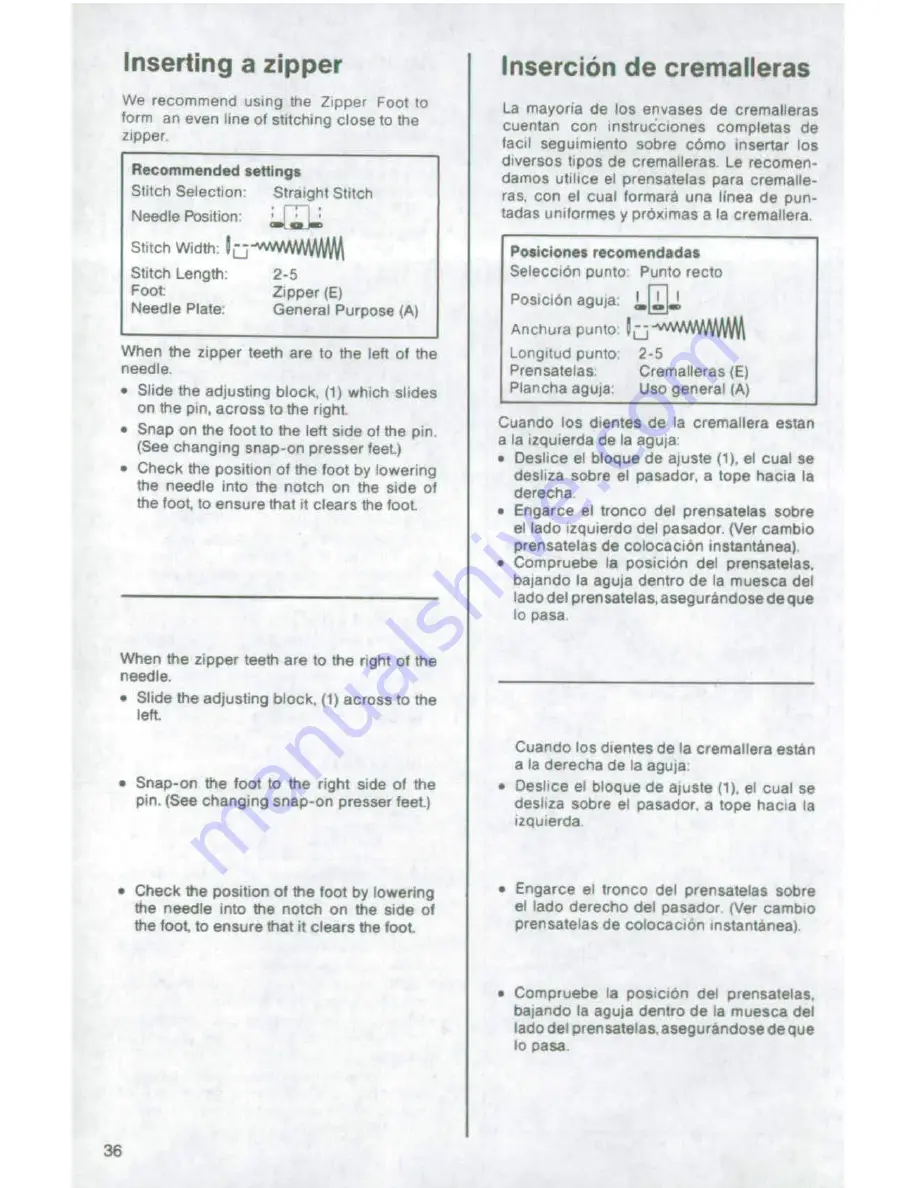 Singer 4522 Manual Download Page 38