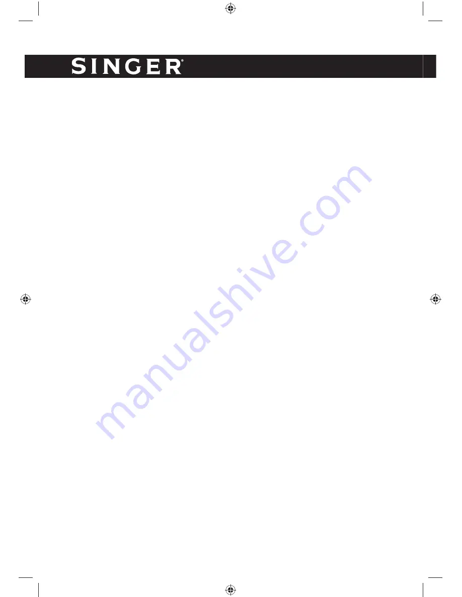 Singer SPM400 Instruction Manual Download Page 32