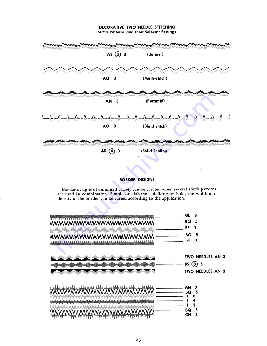 Singer Touch & Sew 600 Instruciton For Use Download Page 44