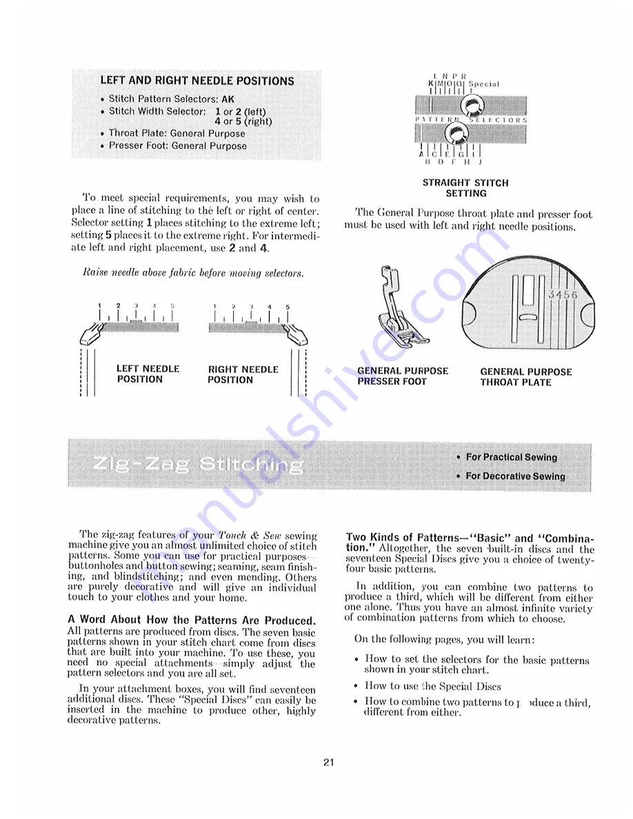 Singer Touch & Sew 600E Instructions For Using Manual Download Page 23