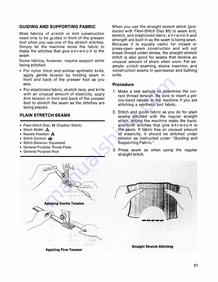 Singer Touch & Sew 758 Instructions Manual Download Page 57