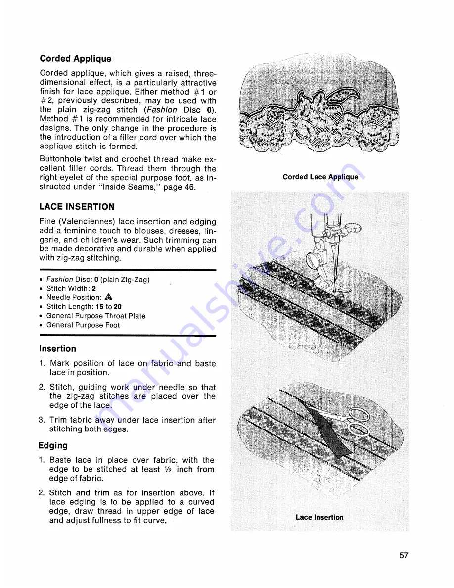 Singer Touch & Sew 758 Instructions Manual Download Page 63