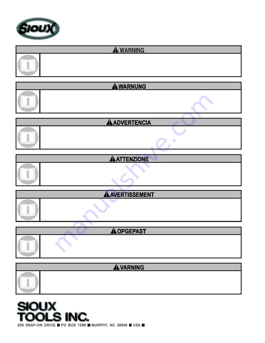 Sioux Tools 1449ESR Instructions And Parts List Download Page 10