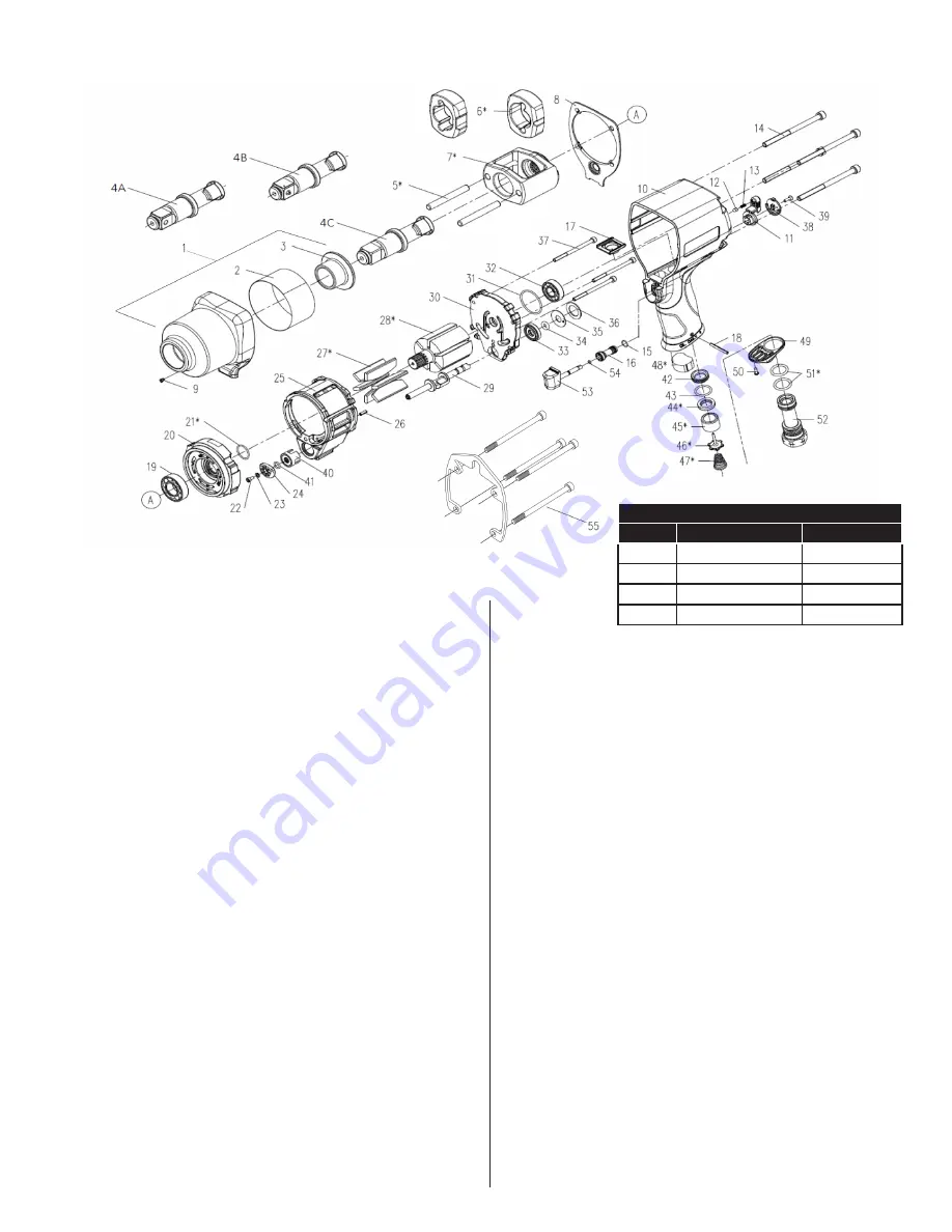 Sioux Tools IW750MP-6H Instructions-Parts List Manual Download Page 29