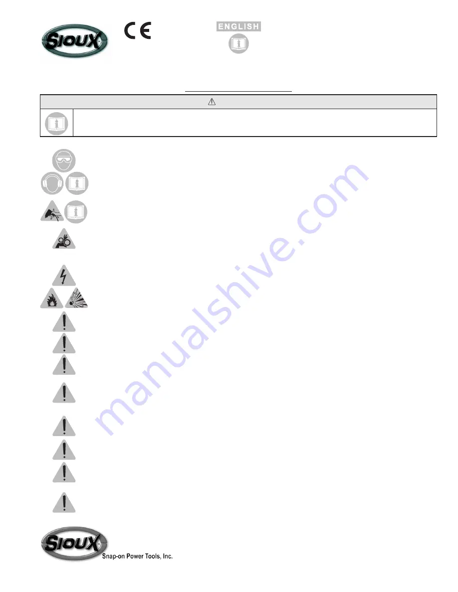 Sioux Tools SCN10S12 Instructions-Parts List Manual Download Page 1