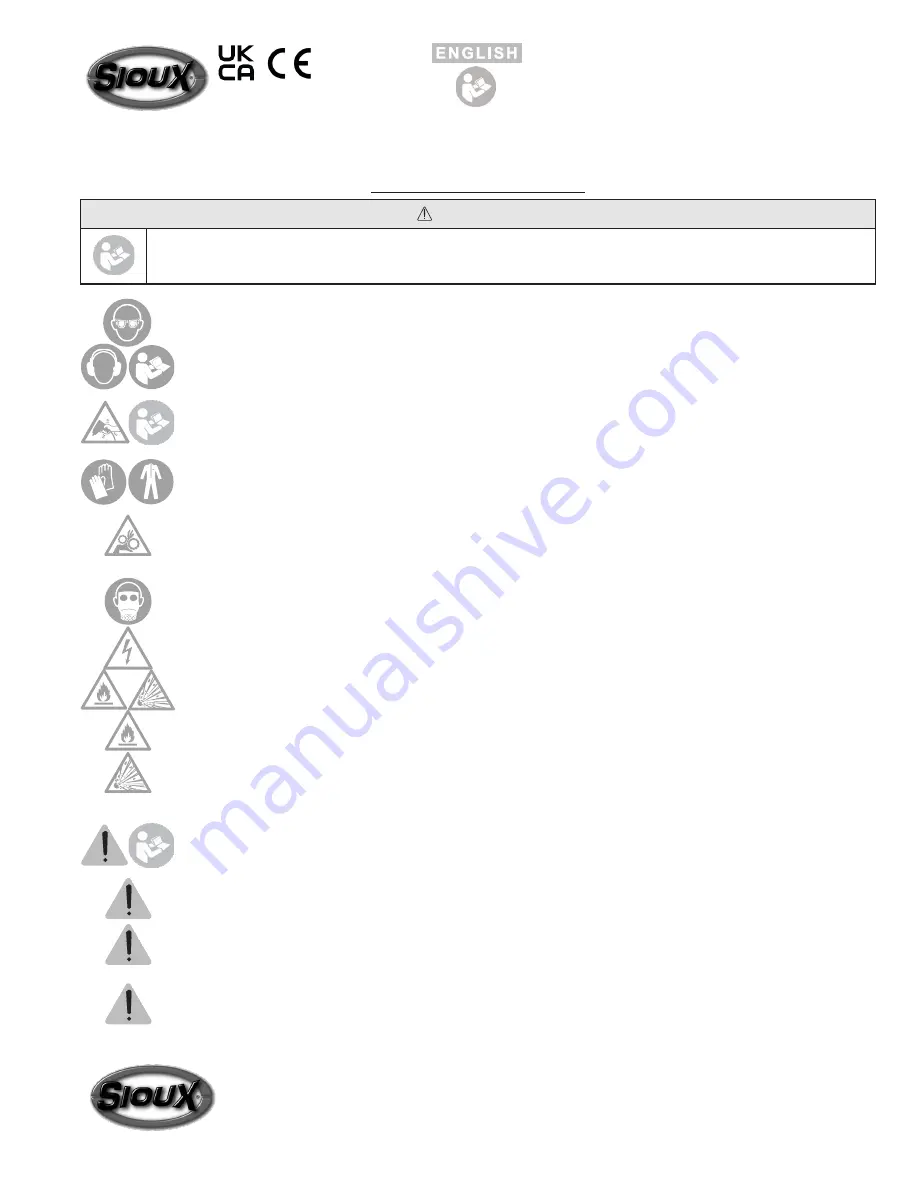 Sioux Tools SCO10A Series Instructions Manual Download Page 1