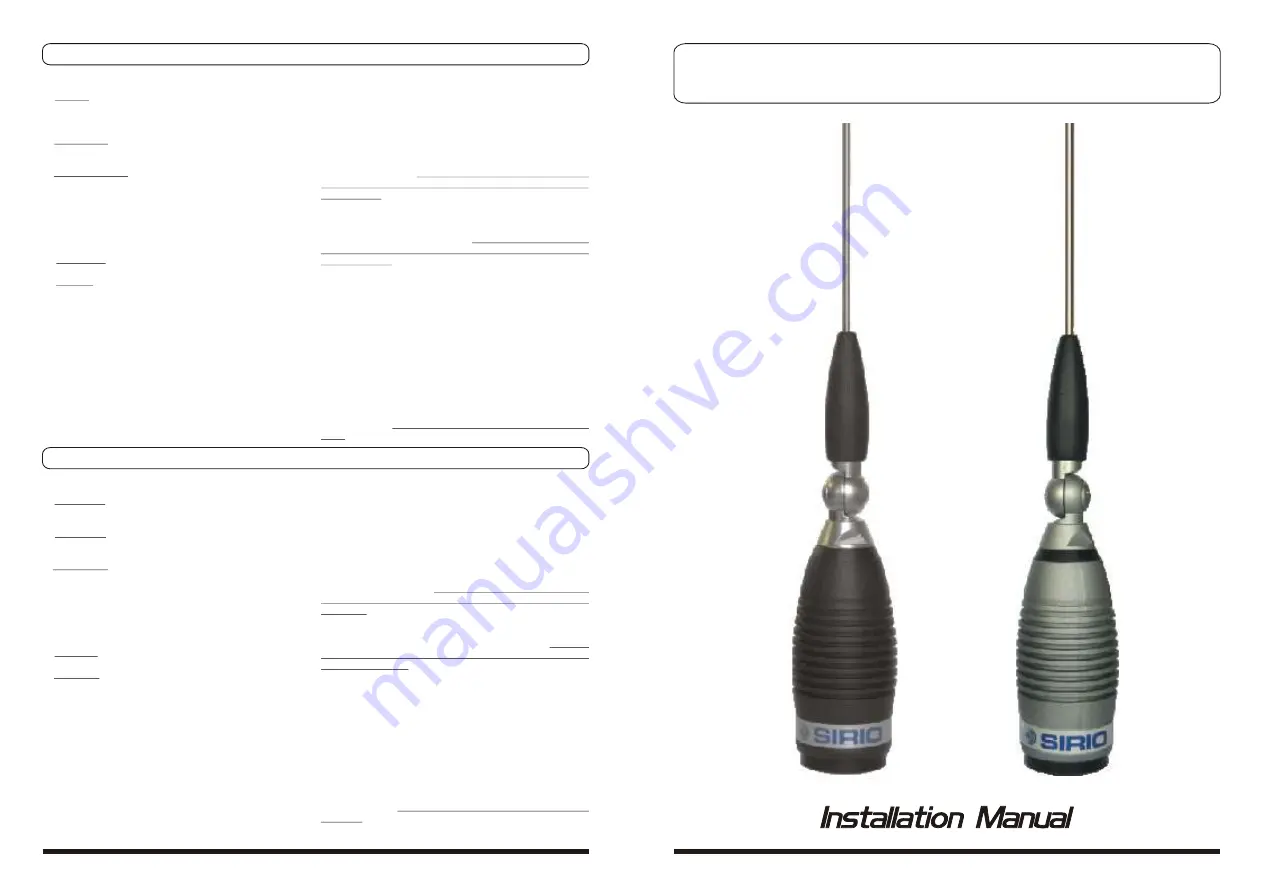 Sirio Antenne Megawatt 3000 Скачать руководство пользователя страница 1