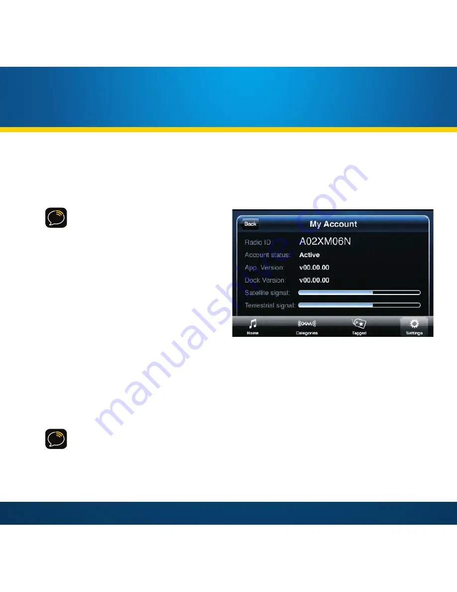 Sirius XM RAdio XM SkyDock User Manual Download Page 61