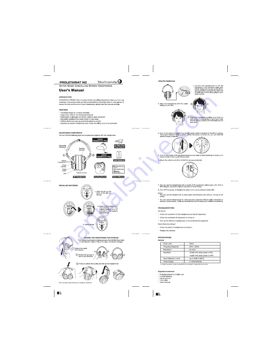 Skullcandy NC User Manual Download Page 1