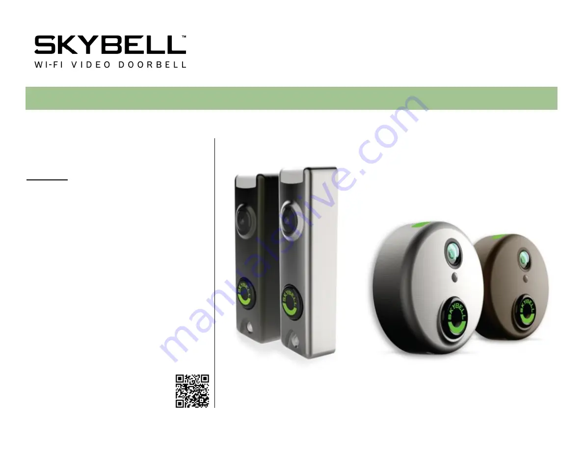 SkyBell HD Manual Download Page 1