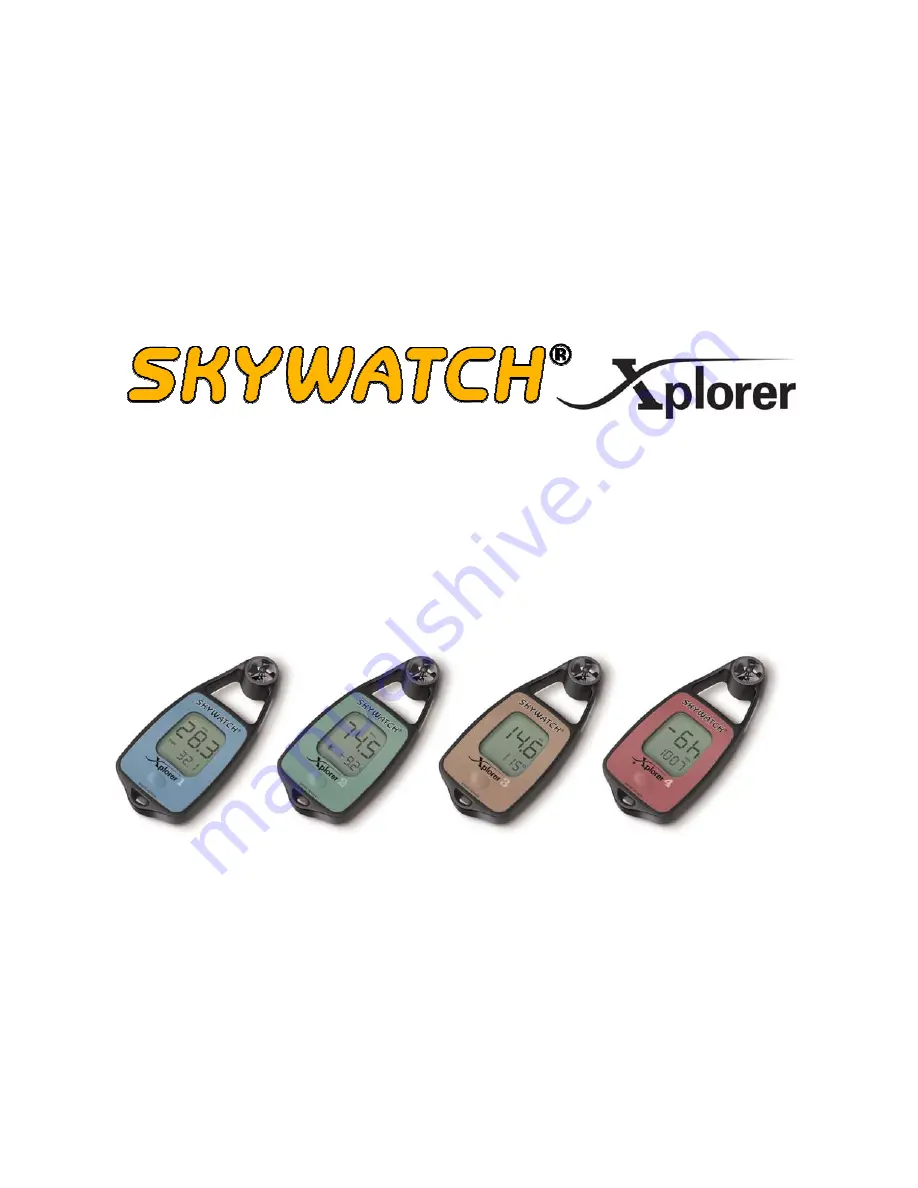 Skywatch Xplorer Скачать руководство пользователя страница 1