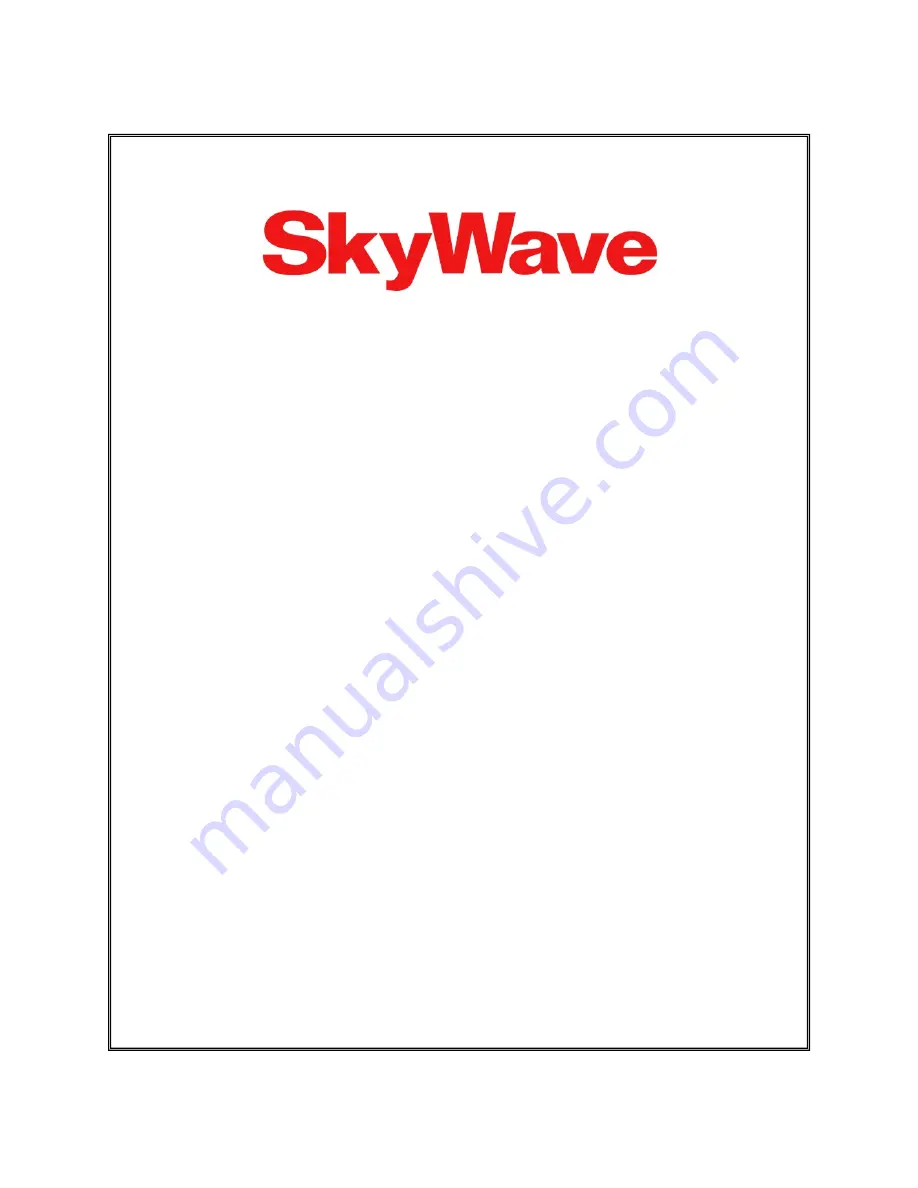 SkyWave IDP-782 Hardware Manual Download Page 1