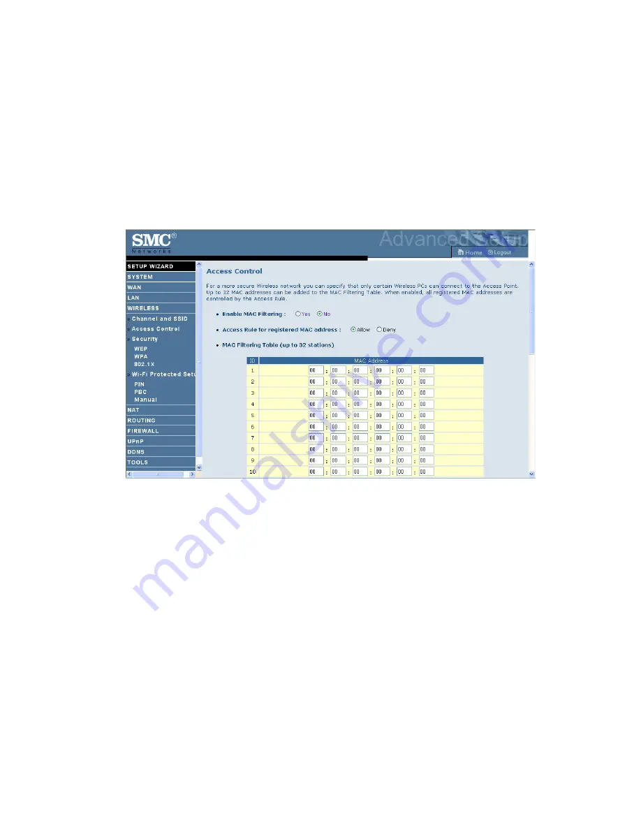 SMC Networks Barricade SMCWBR14S-N User Manual Download Page 72