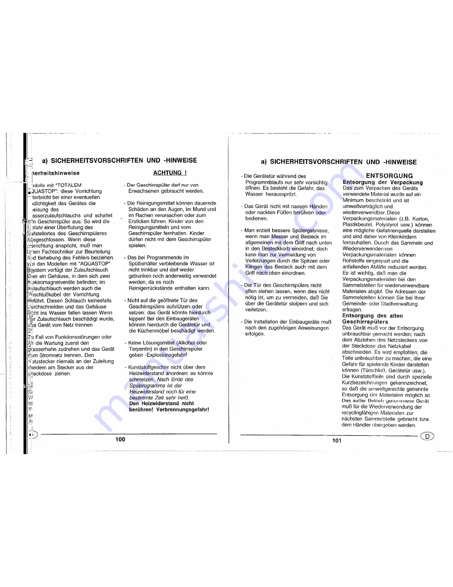 Smeg A445XA (German) Informationen Für Installation Und Gebrauch Download Page 4