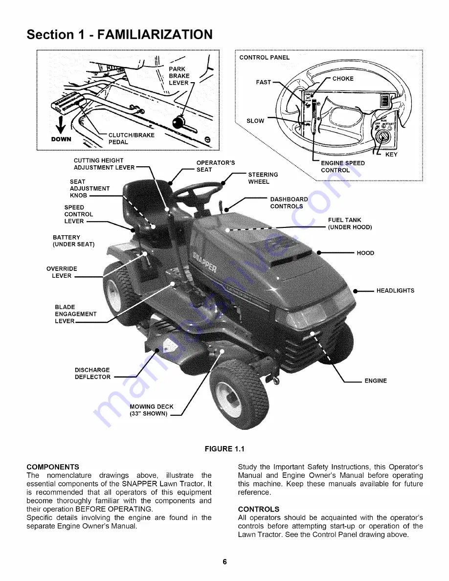 Snapper LT180H331BV series I Safety Instructions & Operator'S Manual Download Page 50