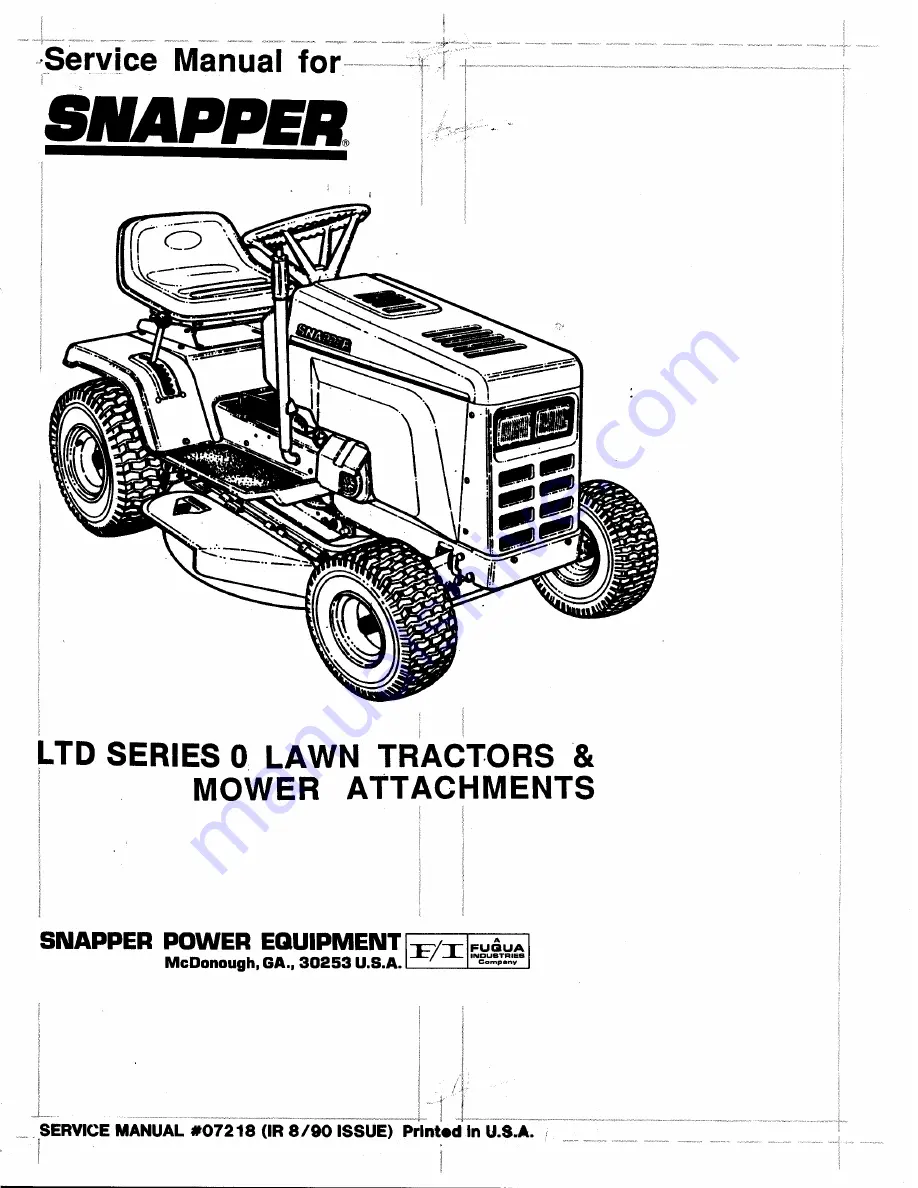 Snapper LTD Series Service Manual Download Page 54