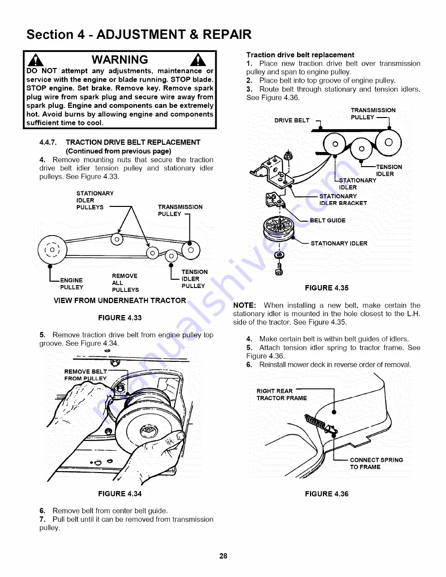 Snapper WLT145H38HBV Скачать руководство пользователя страница 28