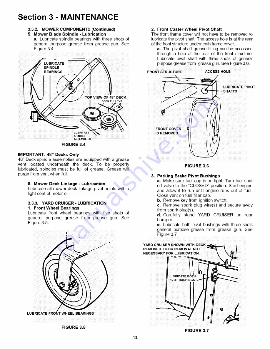 Snapper Yard Cruiser HZS15423KVE Safety Instructions & Operator'S Manual Download Page 108