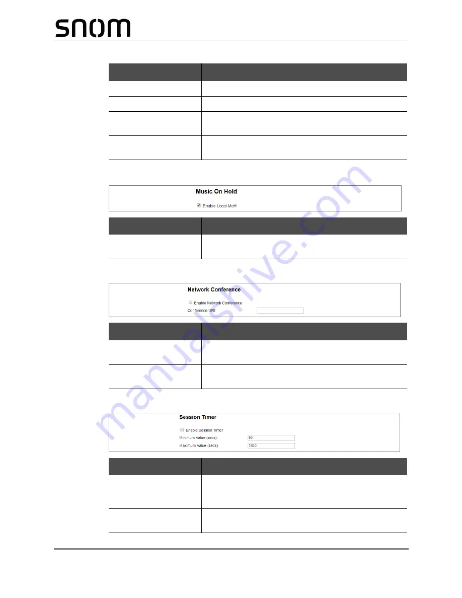 Snom M100 KLE Administrator And Provisioning Manual Download Page 50