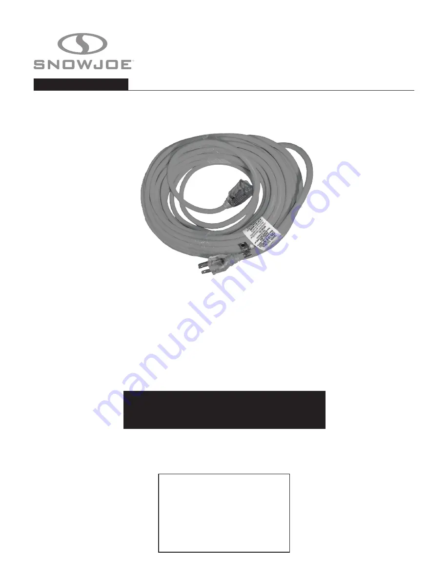 SNOWJOE SUNJOE PJEXT50-B-RM Operator'S Manual Download Page 1