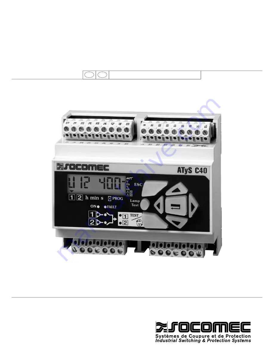 socomec ATyS C40 Operating Instructions Manual Download Page 1