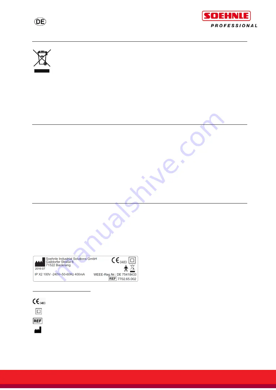 Soehnle Professional 3705 User Manual Download Page 17