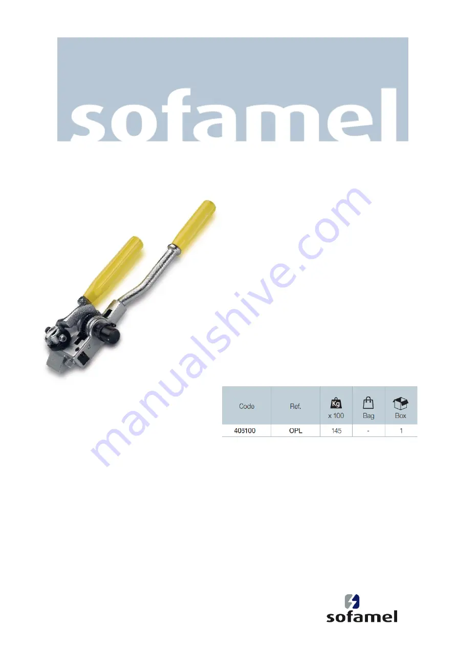 Sofamel OPL Product Technical Specification Download Page 1