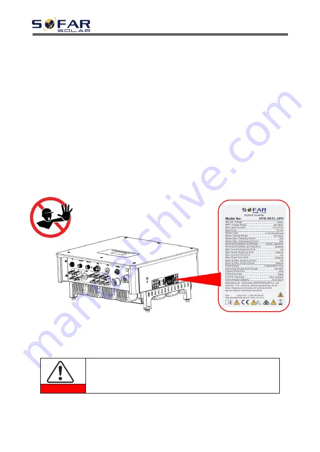 Sofar solar HYD 10KTL-3PH User Manual Download Page 7