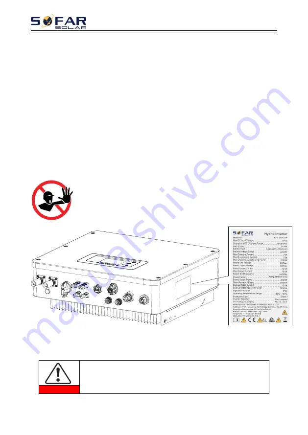 Sofar solar HYD 3000-EP User Manual Download Page 6