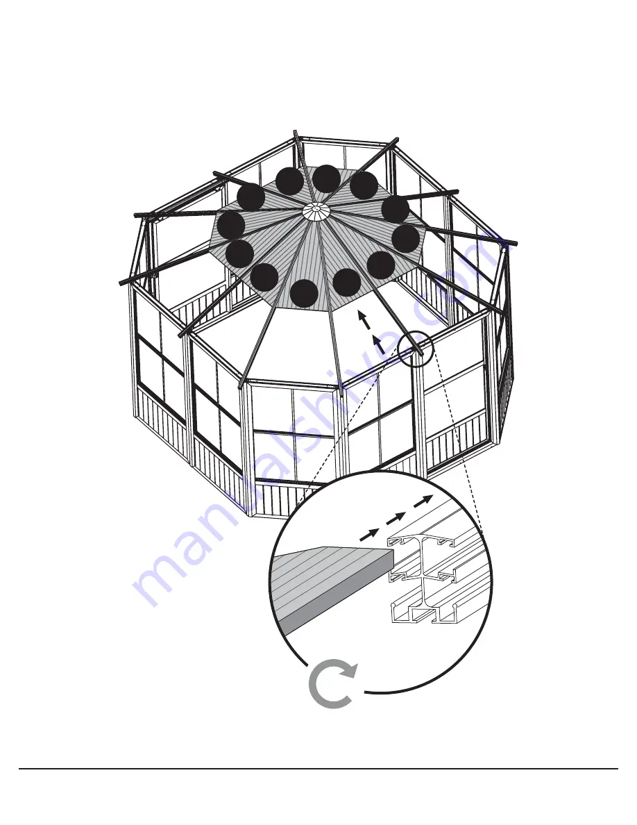 Sojag Octogonal Solarium E999-5144048 Assembly Manual Download Page 27