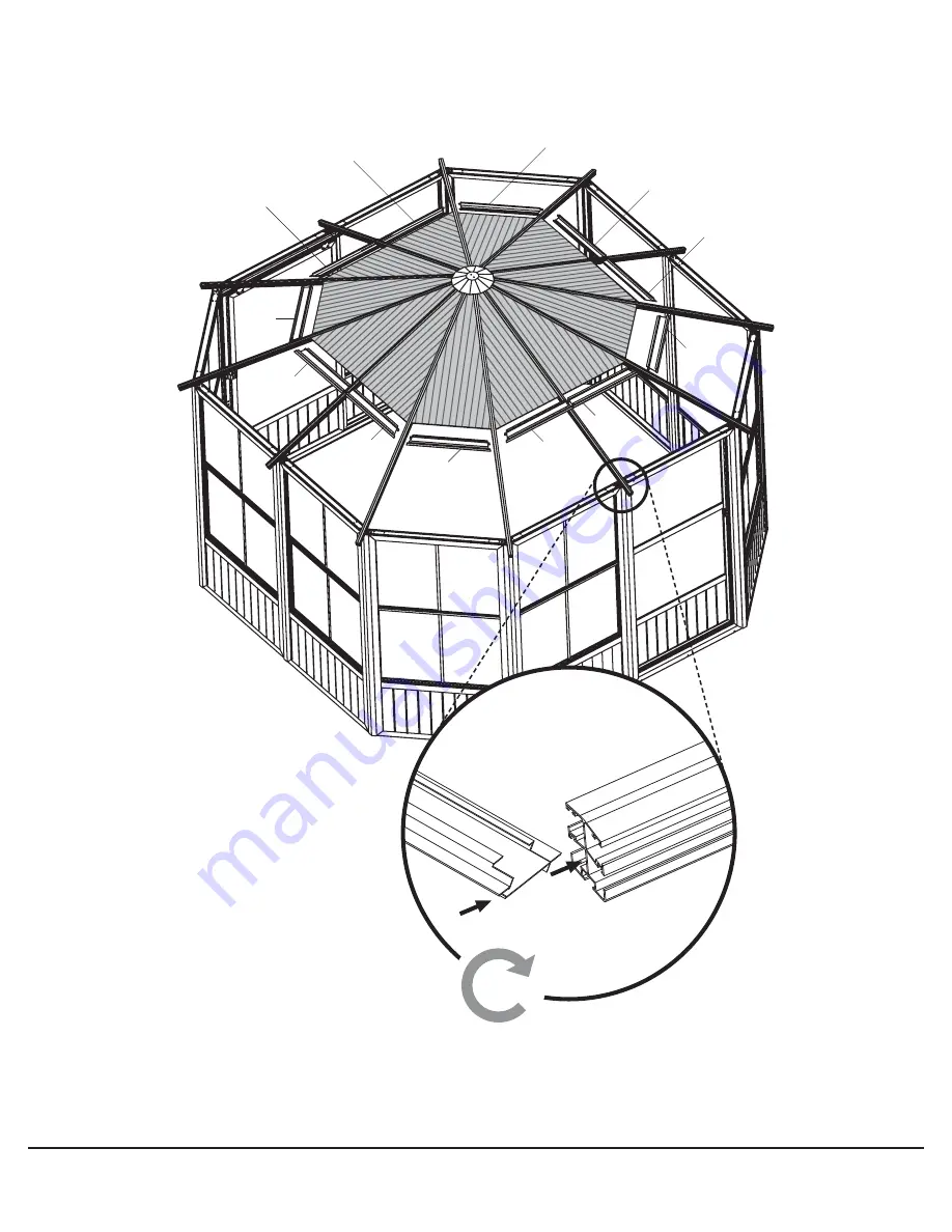 Sojag Octogonal Solarium E999-5144048 Assembly Manual Download Page 29