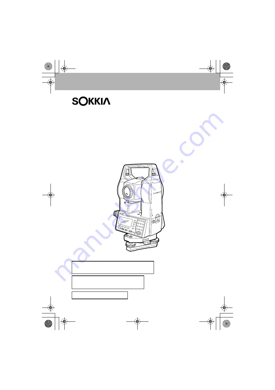 Sokkia 130R Series Operator'S Manual Download Page 1